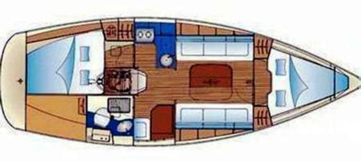 Sailboat Bavaria 31 Cruiser boat plan