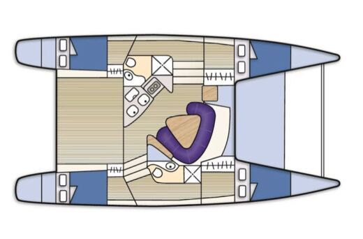 Catamaran Fountaine Pajot Lavezzi 40 boat plan