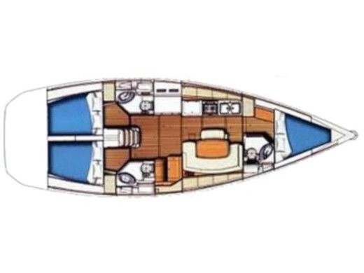 Sailboat BENETEAU Cyclades 43.3 Boat layout