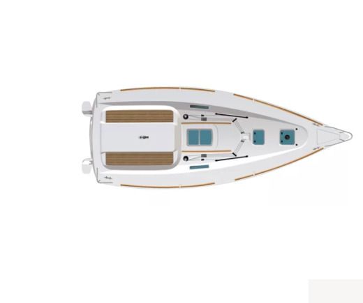 Sailboat BENETEAU FIRST 25 Plattegrond van de boot