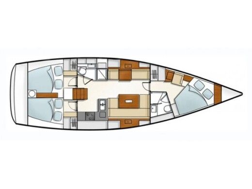 Sailboat HANSE 430 boat plan
