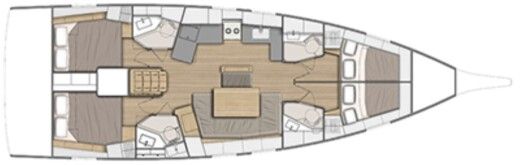 Sailboat Beneteau Oceanis 46.1 with A/C Boat design plan