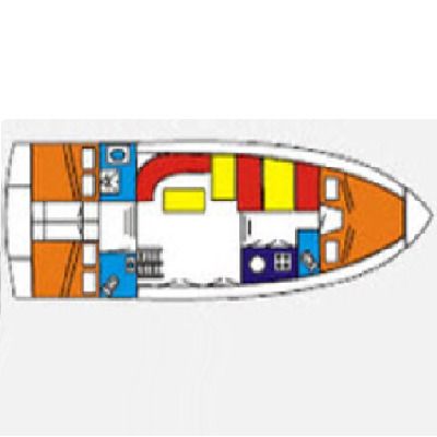 Houseboat Tyvano 38 Boat layout