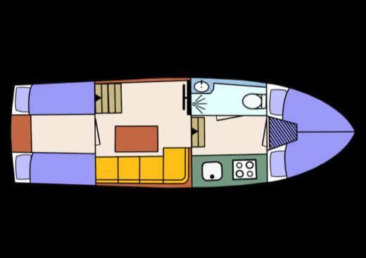 Houseboat Isala Duetvlet 900 AK Boot Grundriss