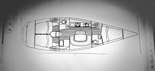 Sailboat Cantiere del Pardo Grand Soleil 40 Boat layout