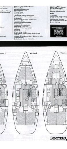 Sailboat Beneteau Oceanis 440 Boat layout