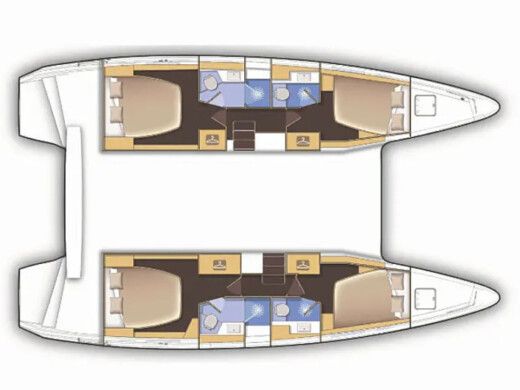Catamaran  Lagoon 42 Boat design plan