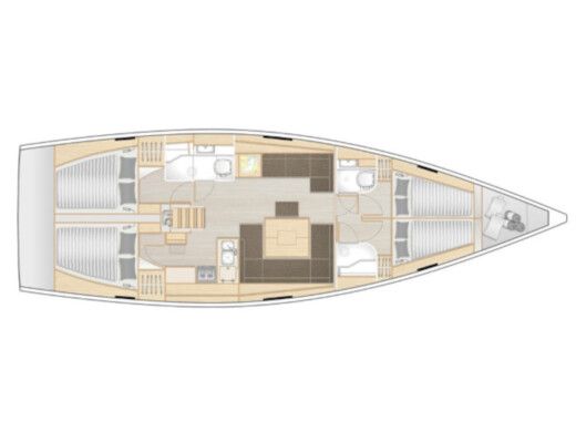 Sailboat Hanse Hanse 458 Boat design plan