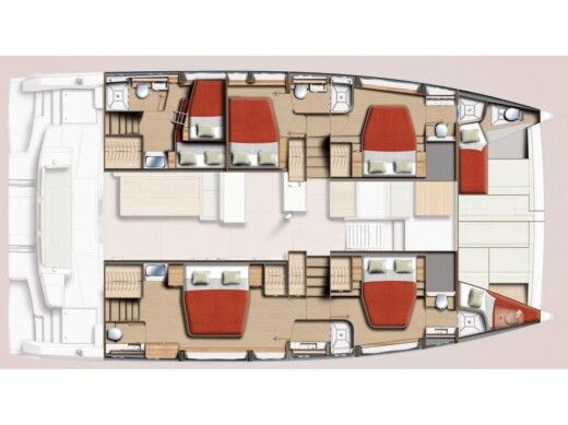 Catamaran  Bali 5.2 Plan du bateau