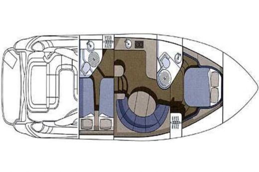 Motorboat Sunseeker Camargue 44 Boat layout