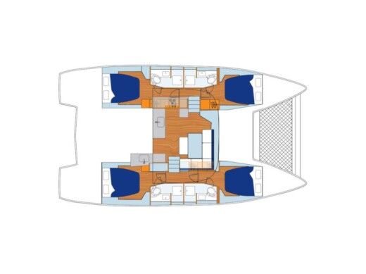 Catamaran Sunsail  Sunsail 46 Cat boat plan