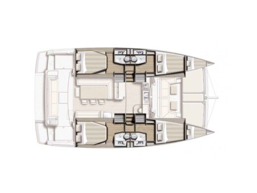 Catamaran  Bali 4.1 Boat layout