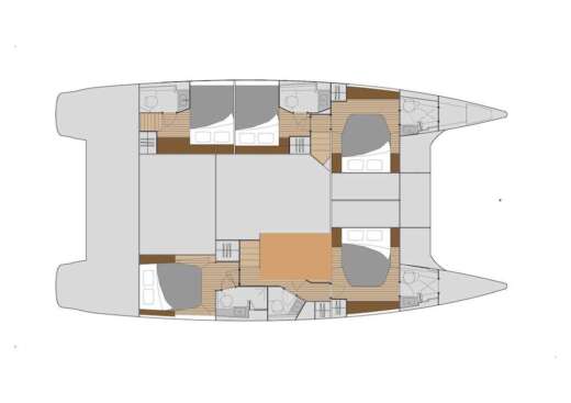 Catamaran Fountaine Pajot Saba 50 Plano del barco