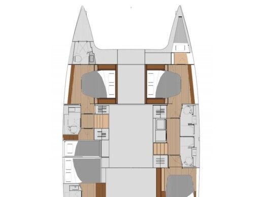Catamaran  Tanna 47 Boat layout
