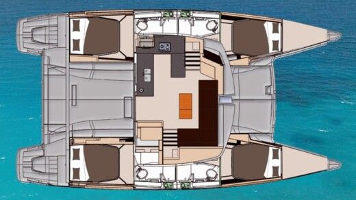 Catamaran Fountaine Pajot Helia 44 Plano del barco