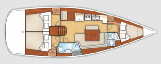 Sailboat Beneteau Oceanis 40 Boat layout