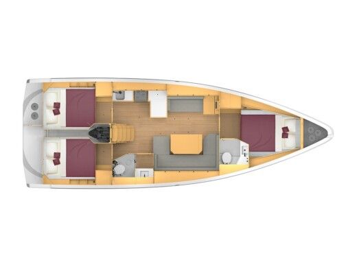Sailboat  Bavaria C42 boat plan