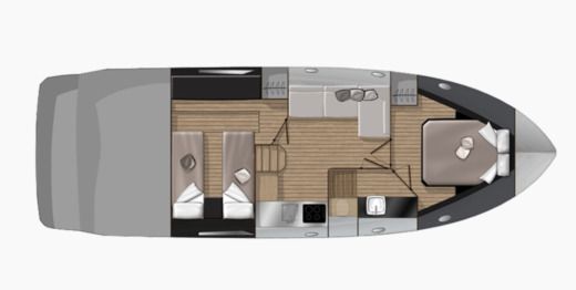 Motorboat Sessa Marine C38 boat plan