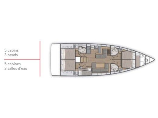 Sailboat  Oceanis 51.1 Boat design plan