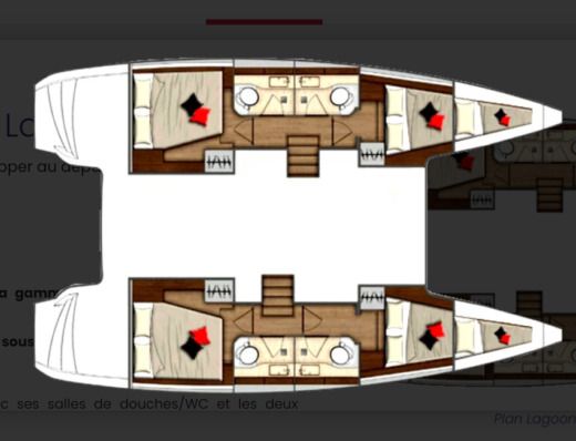 Catamaran LAGOON 50 Boot Grundriss