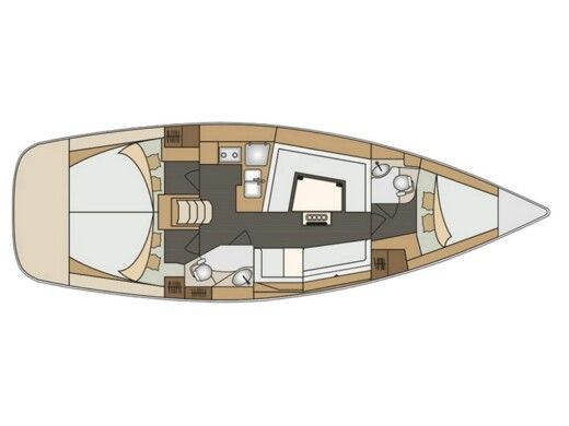 Sailboat ELAN Impression 40 Σχέδιο κάτοψης σκάφους