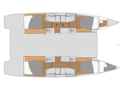 Catamaran Fountaine Pajot Elba 45 boat plan