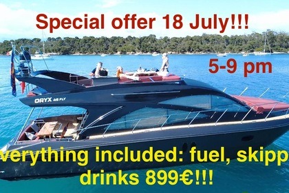Verhuur Motorboot Gulf Craft Oryx 46 Fly Cannes
