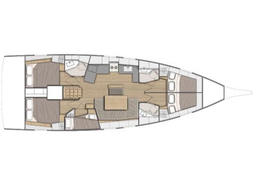 Sailboat Beneteau Oceanis 46.1 Planimetria della barca
