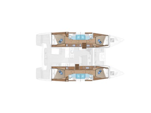 Catamaran Lagoon 46  boat plan