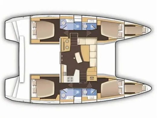 Sailboat Lagoon Lagoon 42 Boat layout