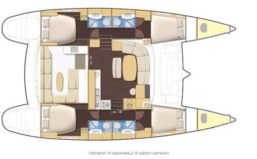 Catamaran Lagoon Lagoon 440 Boot Grundriss