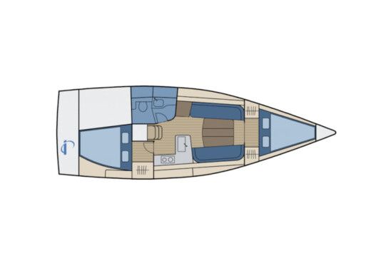 Sailboat  Dehler 34 Plan du bateau