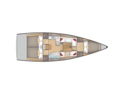 Sailboat  Salona 380 Boot Grundriss