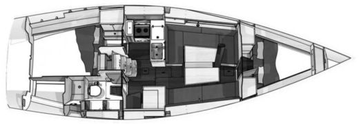 Sailboat Elan Elan34 Boat layout