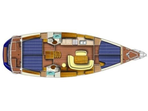 Sailboat JEANNEAU SUN ODYSSEY 45 Plattegrond van de boot