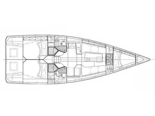 Sailboat  Italia Yachts 11.98 Boat layout