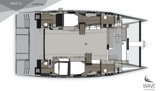 Catamaran Wave Catamarans Wave 60 Boat layout