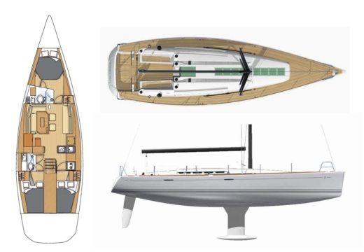Sailboat Beneteau First 50 Plan du bateau