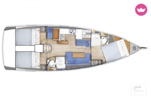 Sailboat Jeanneau Sun Odyssey 410 Boat layout