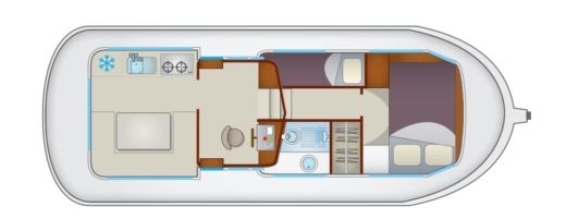 Houseboat Locaboat Pénichette 935 W Plano del barco