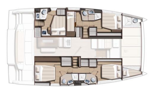 Catamaran Bali - Catana 4.6 Boot Grundriss