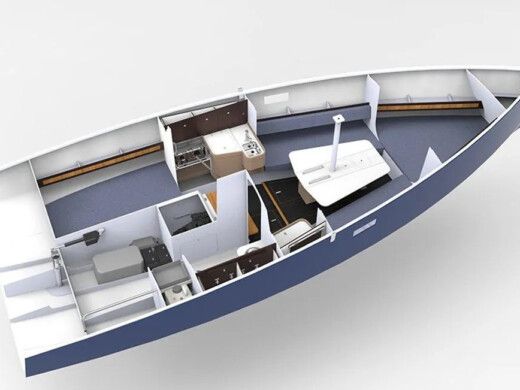 Sailboat  RM 890 Plattegrond van de boot
