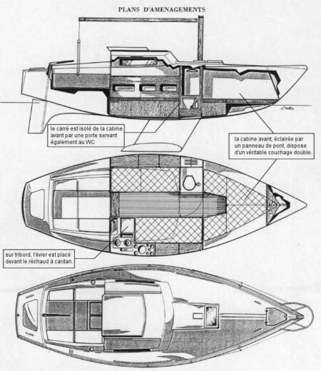 Sailboat Jeanneau Sangria Boat layout