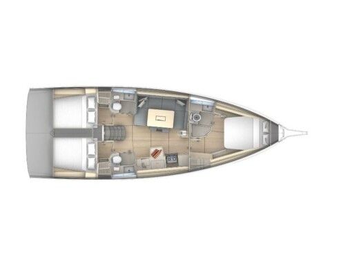 Sailboat  Dufour 41 Plano del barco