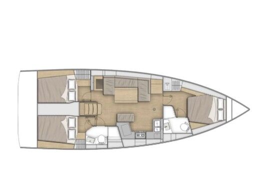Sailboat Beneteau Oceanis 40.1 boat plan