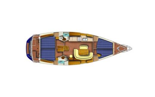 Sailboat Jeanneau Sun Odyssey 45 Σχέδιο κάτοψης σκάφους