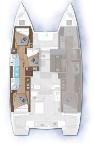 Catamaran  Lagoon 50 Owner's Version Plattegrond van de boot