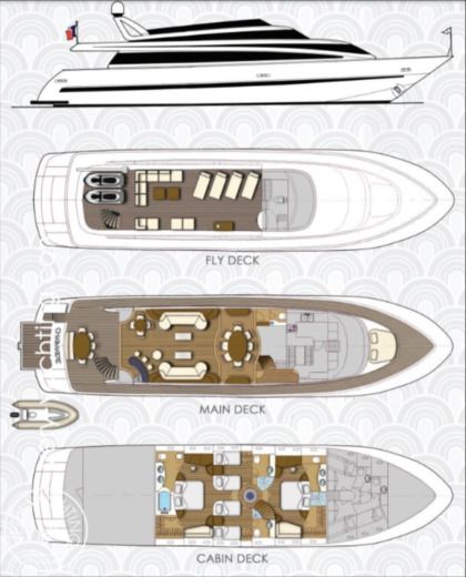 Motor Yacht MondoMarine 30 M Plano del barco