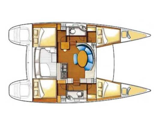 Catamaran Lagoon 380 S2 Plan du bateau