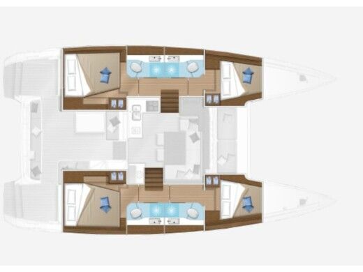 Catamaran Lagoon Lagoon 40 Plattegrond van de boot